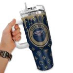 custom new orleans pelicans bullseye drips navy curved tumbler best selling 1.webp