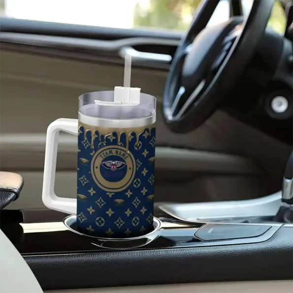 custom new orleans pelicans bullseye drips navy curved tumbler trendy 1.webp