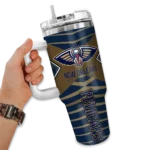 custom new orleans pelicans chevron layers navy curved tumbler best selling 1.webp