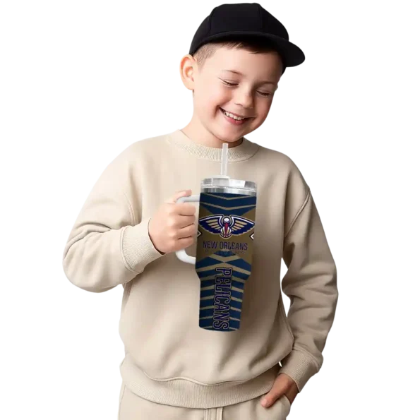 custom new orleans pelicans chevron layers navy curved tumbler latest model 1.webp
