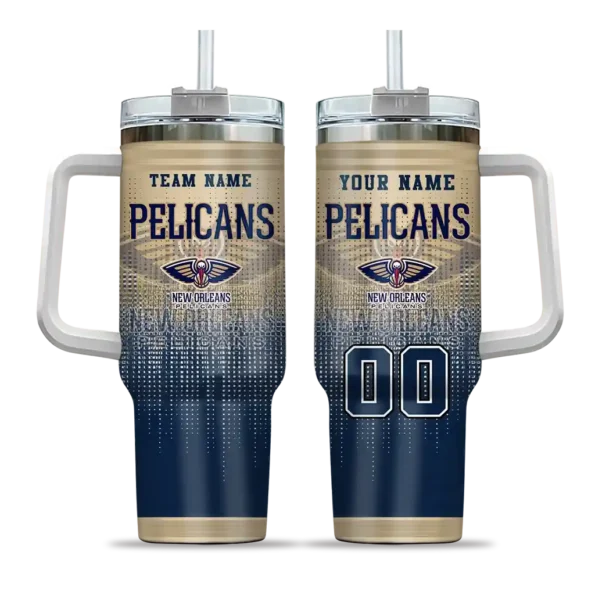 custom new orleans pelicans gradient dots navy curved tumbler best selling 1.webp