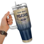 custom new orleans pelicans gradient dots navy curved tumbler best selling 1.webp