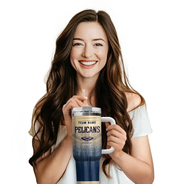 custom new orleans pelicans gradient dots navy curved tumbler premium grade 1.webp