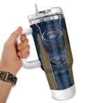 custom new orleans pelicans hexagon armor navy curved tumbler best selling 1.webp