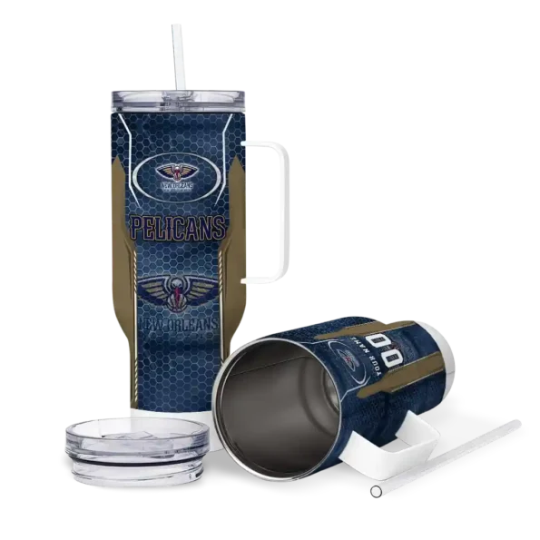 custom new orleans pelicans hexagon armor navy curved tumbler high quality 1.webp