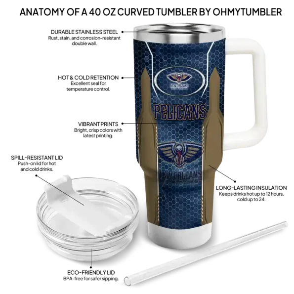 custom new orleans pelicans hexagon armor navy curved tumbler new arrival 1.webp