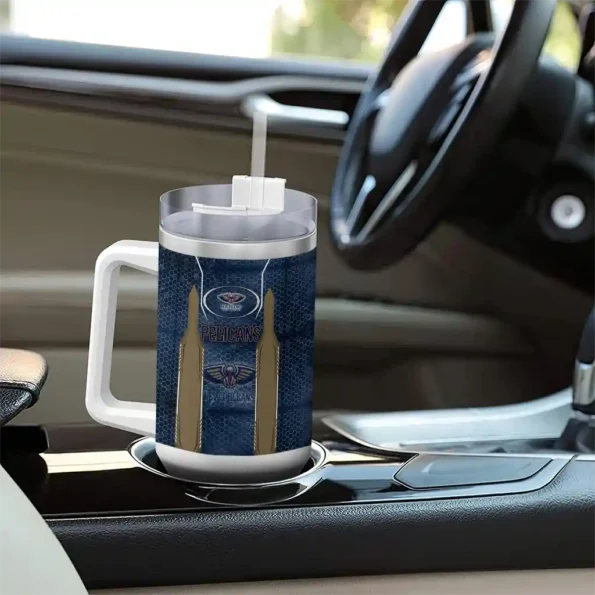 custom new orleans pelicans hexagon armor navy curved tumbler trendy 1.webp