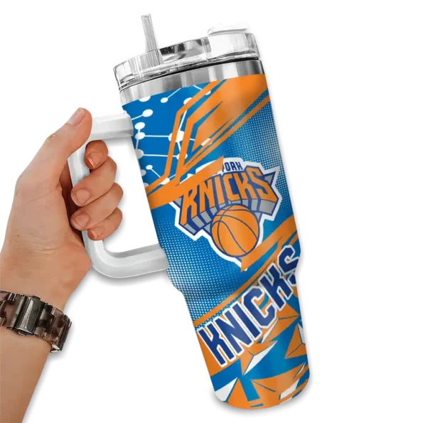 custom new york knicks abstract paths blue curved tumbler fashion forward 1.webp