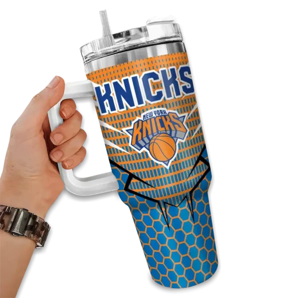 custom new york knicks hex texture blue curved tumbler fashion forward 1.webp