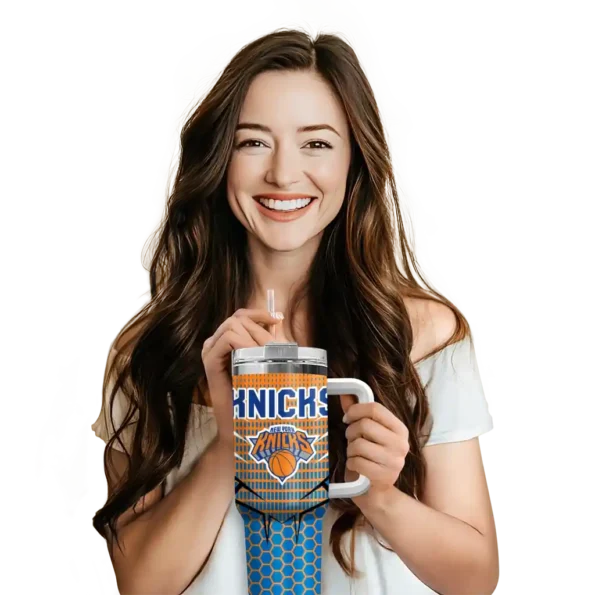 custom new york knicks hex texture blue curved tumbler premium grade 1.webp