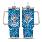 custom oklahoma city thunder bold diamonds blue curved tumbler best selling 1.webp