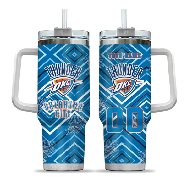 custom oklahoma city thunder bold diamonds blue curved tumbler best selling 1.webp