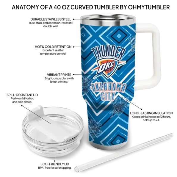 custom oklahoma city thunder bold diamonds blue curved tumbler new arrival 1.webp