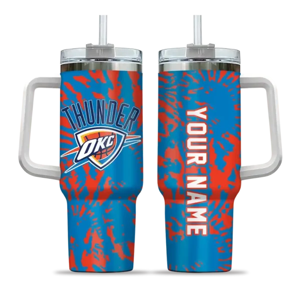 custom oklahoma city thunder burst swirl blue curved tumbler best selling 1.webp
