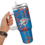 custom oklahoma city thunder burst swirl blue curved tumbler best selling 1.webp
