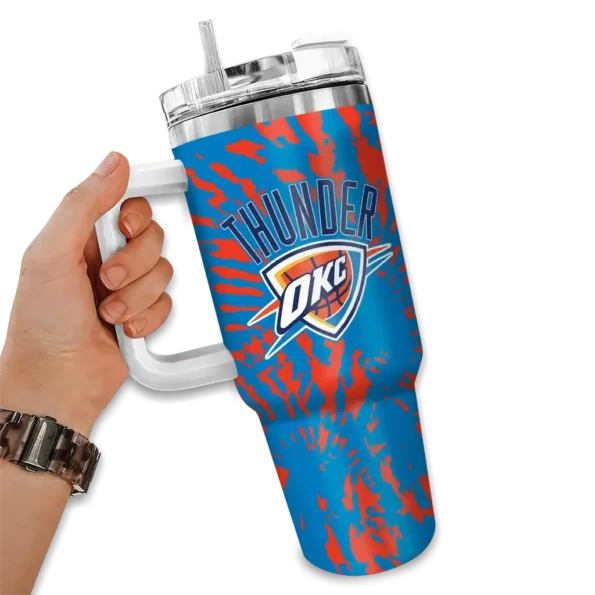 custom oklahoma city thunder burst swirl blue curved tumbler fashion forward 1.webp