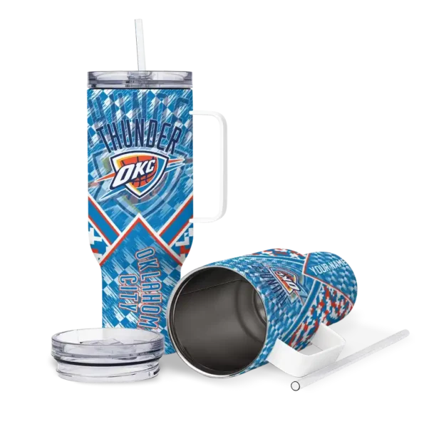 custom oklahoma city thunder chevron angle blue curved tumbler high quality 1.webp
