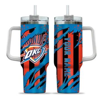 custom oklahoma city thunder claw cut blue black curved tumbler best selling 1.webp