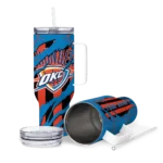 custom oklahoma city thunder claw cut blue black curved tumbler best selling 1.webp