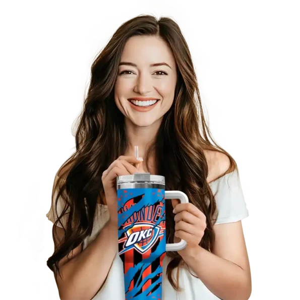 custom oklahoma city thunder claw cut blue black curved tumbler premium grade 1.webp