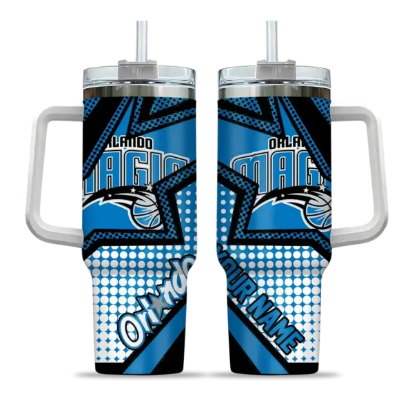 custom orlando magic arrow burst blue curved tumbler best selling 1.webp