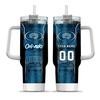 custom orlando magic hexagon armor blue curved tumbler best selling 1.webp