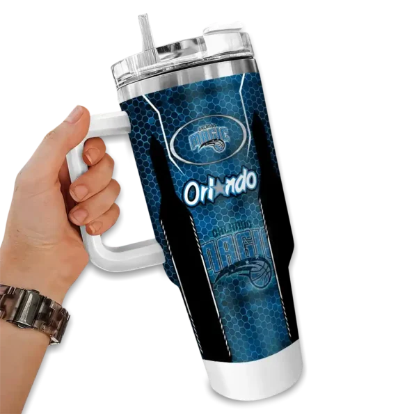 custom orlando magic hexagon armor blue curved tumbler fashion forward 1.webp