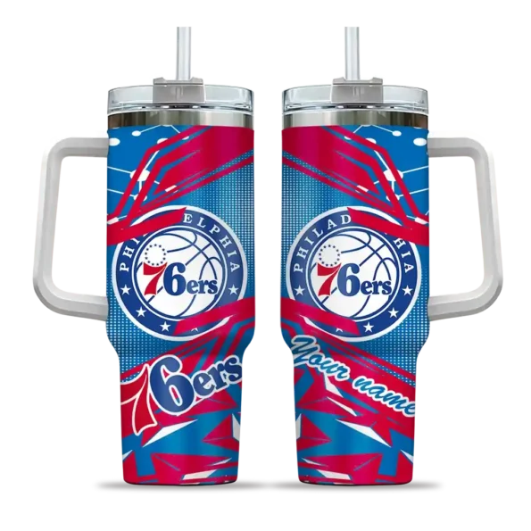 custom philadelphia 76ers abstract paths blue curved tumbler best selling 1.webp