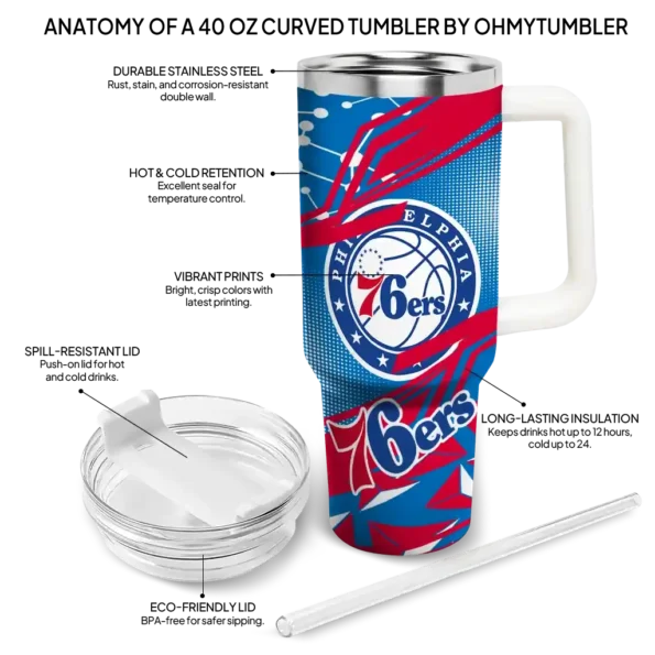custom philadelphia 76ers abstract paths blue curved tumbler new arrival 1.webp
