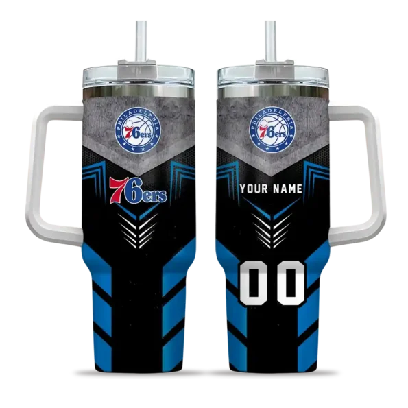 custom philadelphia 76ers arrow armor blue black curved tumbler best selling 1.webp