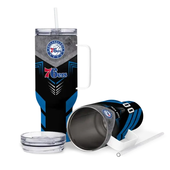 custom philadelphia 76ers arrow armor blue black curved tumbler high quality 1.webp