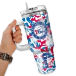 custom philadelphia 76ers camo mashup blue white curved tumbler best selling 1.webp