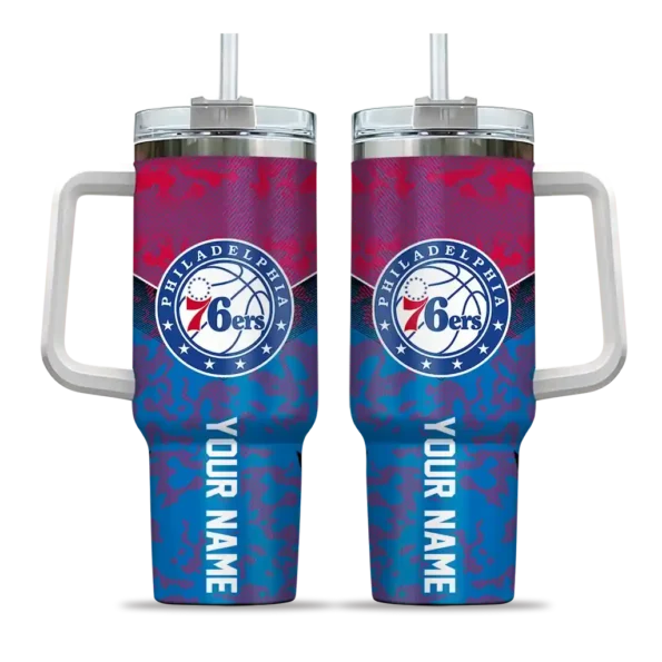 custom philadelphia 76ers chevron stripe blue curved tumbler best selling 1.webp