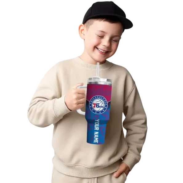 custom philadelphia 76ers chevron stripe blue curved tumbler latest model 1.webp