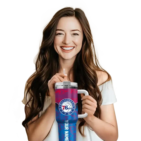 custom philadelphia 76ers chevron stripe blue curved tumbler premium grade 1.webp