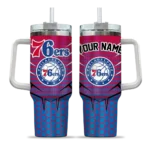 custom philadelphia 76ers hex texture blue curved tumbler best selling 1.webp
