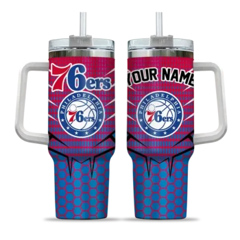 custom philadelphia 76ers hex texture blue curved tumbler best selling 1.webp
