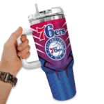 custom philadelphia 76ers hex texture blue curved tumbler best selling 1.webp