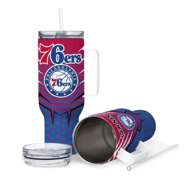 custom philadelphia 76ers hex texture blue curved tumbler high quality 1.webp