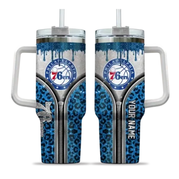 custom philadelphia 76ers leopard zipper blue curved tumbler best selling 1.webp