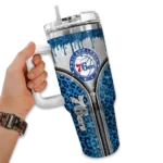 custom philadelphia 76ers leopard zipper blue curved tumbler best selling 1.webp
