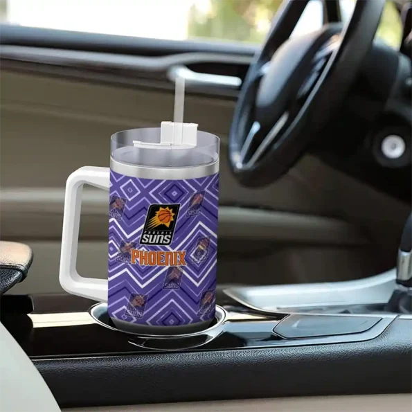 custom phoenix suns bold diamonds purple curved tumbler trendy 1.webp
