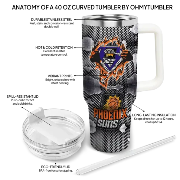 custom phoenix suns superman shield purple gray curved tumbler new arrival 1.webp