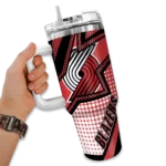custom portland trail blazers arrow burst red curved tumbler best selling 1.webp