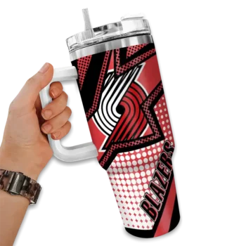 custom portland trail blazers arrow burst red curved tumbler fashion forward 1.webp