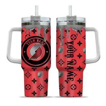 custom portland trail blazers bullseye drips red curved tumbler best selling 1.webp