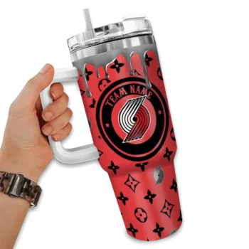 custom portland trail blazers bullseye drips red curved tumbler fashion forward 1.webp