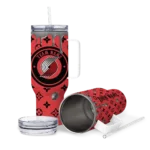 custom portland trail blazers bullseye drips red curved tumbler best selling 1.webp