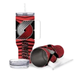 custom portland trail blazers chevron layers red curved tumbler best selling 1.webp