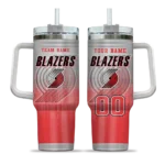 custom portland trail blazers gradient dots red curved tumbler best selling 1.webp